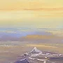 Detail 2 zu Perspektiven – Acryl auf Holztafel mit dem Thema vorwiegend Wolken.