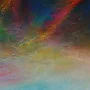 Detail 3 zu Roter Stier – Acryl auf Holztafel mit dem Thema vorwiegend Wolken.