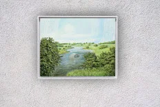 Detail 4 zu Rundbrücke – Ölbild auf Leinwand mit dem Thema weite Landschaften.