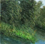Detail 2 zu Schiefer Wald – Ölbild auf Leinwand mit dem Thema terrestrische Verformung.