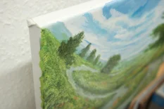 Detail 7 zu Schwungbild – Ölbild auf Leinwand mit dem Thema terrestrische Verformung.