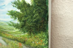 Detail 8 zu Schwungbild – Ölbild auf Leinwand mit dem Thema terrestrische Verformung.