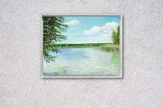 Detail 4 zu See bei Müncheberg – Ölbild auf Leinwand mit dem Thema Meer oder See.