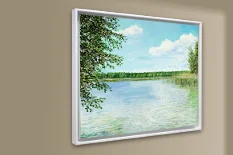 Detail 5 zu See bei Müncheberg – Ölbild auf Leinwand mit dem Thema Meer oder See.