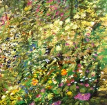 Detail 5 zu Sommerblick – Ölbild auf Leinwand mit dem Thema Parkanlagen und Gärten.