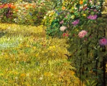 Detail 6 zu Sommerblick – Ölbild auf Leinwand mit dem Thema Parkanlagen und Gärten.