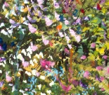 Detail 9 zu Sommerblick – Ölbild auf Leinwand mit dem Thema Parkanlagen und Gärten.