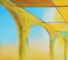 Detail 2 zu Sonnenfarben – Acryl auf Holztafel mit dem Thema zentrale Sonne.