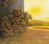 Detail 1 zu Sonnenfenster – Ölbild auf Leinwand mit dem Thema zentrale Sonne.