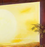Detail 3 zu Sonnenfenster – Ölbild auf Leinwand mit dem Thema zentrale Sonne.