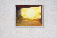 Detail 5 zu Sonnenfenster – Ölbild auf Leinwand mit dem Thema zentrale Sonne.