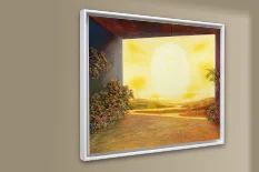 Detail 6 zu Sonnenfenster – Ölbild auf Leinwand mit dem Thema zentrale Sonne.