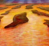 Detail 7 zu Sonnenwelten – Ölbild auf Leinwand mit dem Thema Meer oder See.