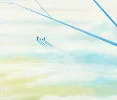 Detail 2 zu Spaziergang – Acryl auf Holztafel mit dem Thema vorwiegend Wolken.