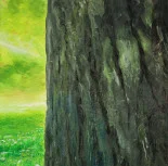 Detail 2 zu Stark und gesund – Ölbild auf Leinwand mit dem Thema Parkanlagen und Gärten.