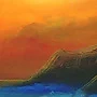 Detail 2 zu Steinpilze – Acryl auf Holztafel mit dem Thema Meer oder See.