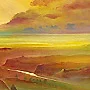 Detail 5 zu Strahlkraft – Ölbild auf Leinwand mit dem Thema vorwiegend Lichtstrahlen.