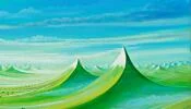 Detail 4 zu Strömungen  – Ölbild auf Leinwand mit dem Thema Meer oder See.