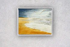 Detail 1 zu Sturmfenster – Ölbild auf Leinwand mit dem Thema Meer oder See.