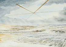 Detail 2 zu Sturmfenster – Ölbild auf Leinwand mit dem Thema Meer oder See.