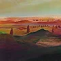Detail 1 zu Tageslicht – Acryl auf Holztafel mit dem Thema vorwiegend Wolken.