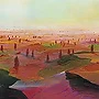 Detail 3 zu Tageslicht – Acryl auf Holztafel mit dem Thema vorwiegend Wolken.