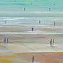 Detail 1 zu Tiefgänger – Ölbild auf Holztafel mit dem Thema Meer oder See.