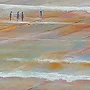 Detail 3 zu Tiefgänger – Ölbild auf Holztafel mit dem Thema Meer oder See.