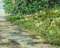 Detail 2 zu Tunnelweg – Ölbild auf Leinwand mit dem Thema Parkanlagen und Gärten.