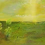 Detail 1 zu Überblick – Ölbild auf Holztafel mit dem Thema weite Landschaften.