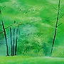 Detail 1 zu Unser Garten – Acryl auf Holztafel mit dem Thema Parkanlagen und Gärten.
