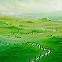 Detail 1 zu Unterbelichtung – Acryl auf Holztafel mit dem Thema Höhlen und Schluchten.