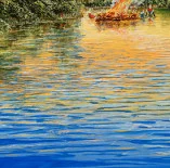 Detail 4 zu Verbotenes Feuer – Ölbild auf Leinwand mit dem Thema Mensch.