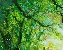 Detail 1 zu Waldwasserweg – Ölbild auf Leinwand mit dem Thema Parkanlagen und Gärten.