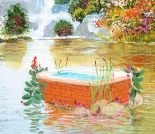 Detail 4 zu Wannsee – Ölbild auf Leinwand mit dem Thema Höhlen und Schluchten.