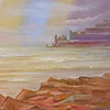 Detail 3 zu Wartendes Schiff – Ölbild auf Leinwand mit dem Thema Meer oder See.