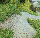 Detail 3 zu Wasser-Strasse – Ölbild auf Leinwand mit dem Thema terrestrische Verformung.