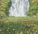 Detail 4 zu Wasserfall Bild – Ölbild auf Holztafel mit dem Thema Wasserfälle.