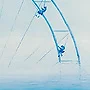 Detail 4 zu Wasserschaukel – Acryl auf Holztafel mit dem Thema Meer oder See.