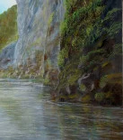 Detail 2 zu Wassertal – Ölbild auf Leinwand mit dem Thema Höhlen und Schluchten.