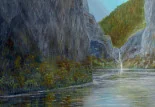 Detail 3 zu Wassertal – Ölbild auf Leinwand mit dem Thema Höhlen und Schluchten.