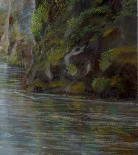 Detail 9 zu Wassertal – Ölbild auf Leinwand mit dem Thema Höhlen und Schluchten.