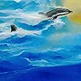Detail 1 zu Wassertanz – Acryl auf Holztafel mit dem Thema Tiere.