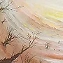 Detail 2 zu Winterland – Ölbild auf Holztafel mit dem Thema weite Landschaften.