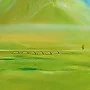 Detail 1 zu Wolkenschleife – Acryl auf Holztafel mit dem Thema vorwiegend Wolken.