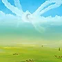 Detail 2 zu Wolkenschleife – Acryl auf Holztafel mit dem Thema vorwiegend Wolken.