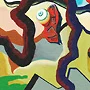 Detail 3 zu Bewegung im Unterbewußtsein – Ölbild auf Leinwand mit dem Thema .
