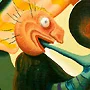 Detail 5 zu Der letzte Schrei – Ölbild auf Leinwand mit dem Thema .