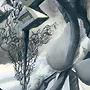 Detail 2 zu Grauwerte – Ölbild auf Leinwand mit dem Thema Mensch.