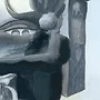 Detail 5 zu Grauwerte – Ölbild auf Leinwand mit dem Thema Mensch.